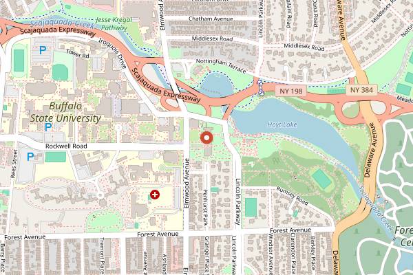 Map showing Lloyd Taco Truck in Buffalo