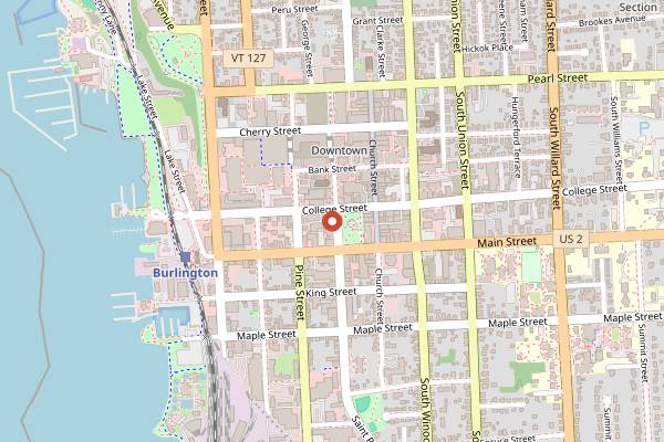 Map showing Devil Takes a Holiday in Burlington