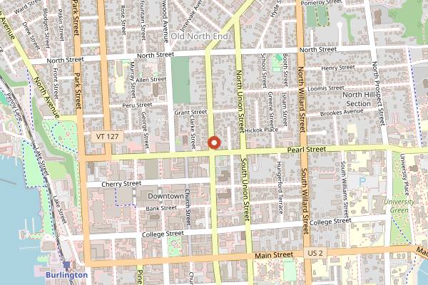 Map showing Light Club Lamp Shop in Burlington