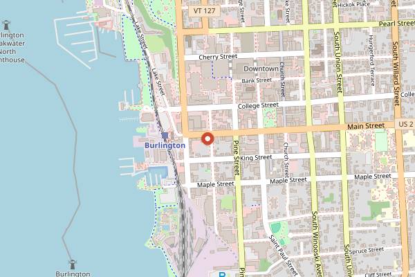 Map showing August First Bakery and Cafe in Burlington