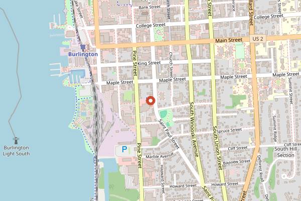 Map showing Brio Coffeeworks Cafe in Burlington