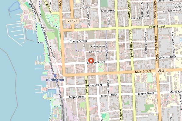 Map showing Onyx Tonics Specialty Coffee in Burlington