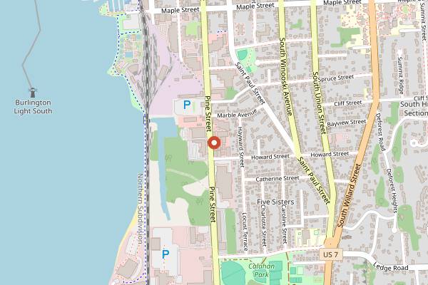 Map showing Speeder & Earl's Coffee in Burlington