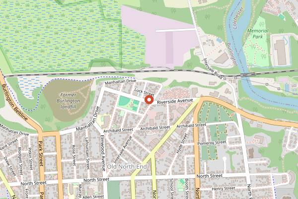 Map showing Fancy's Restaurant in Burlington