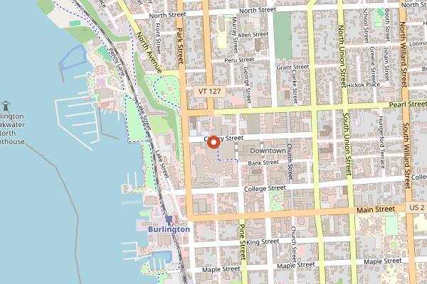 Map showing Hen of the Wood in Burlington