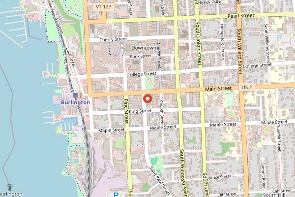 Map showing Sotto Enoteca in Burlington