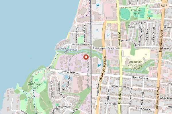 Map showing Burlington Winter Farmers Market in Burlington