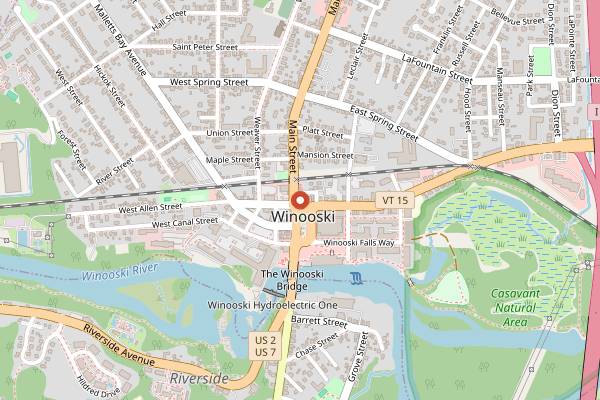 Map showing Onion City Chicken and Oyster in Burlington