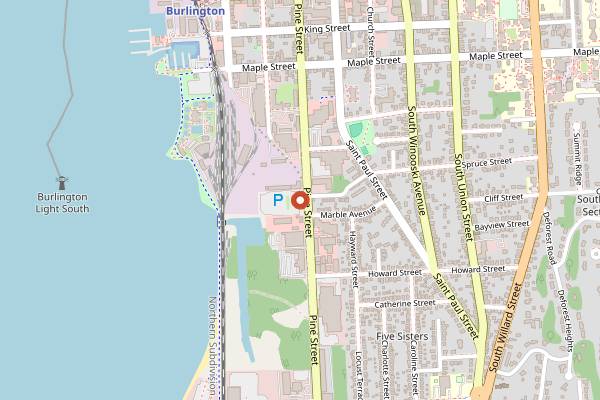 Map showing Burlington Farmers Market vendors in Burlington