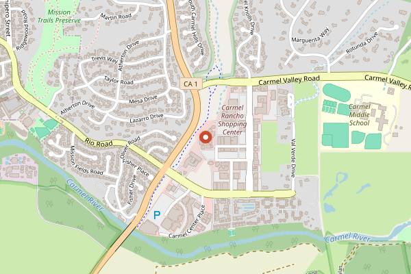 Map showing Hidden Hills Brewing & Blending in Carmel-by-the-Sea