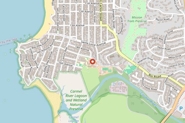 Map showing The Restaurant at Mission Ranch in Carmel-by-the-Sea