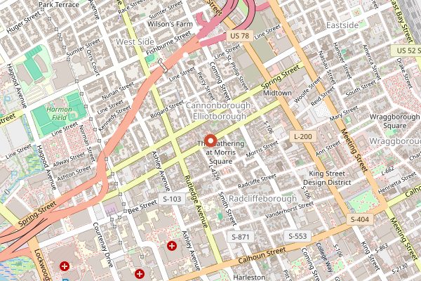 Map showing Sugar Bakeshop in Charleston