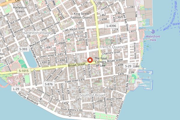 Map showing Miller's All Day in Charleston