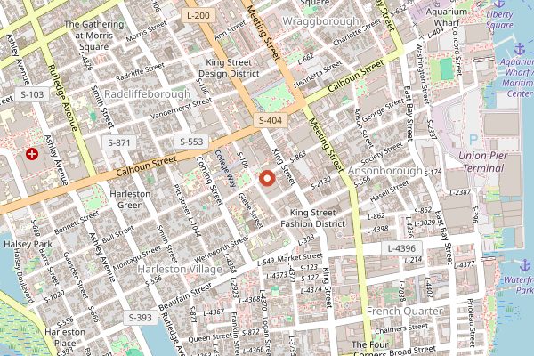 Map showing Caviar & Bananas in Charleston