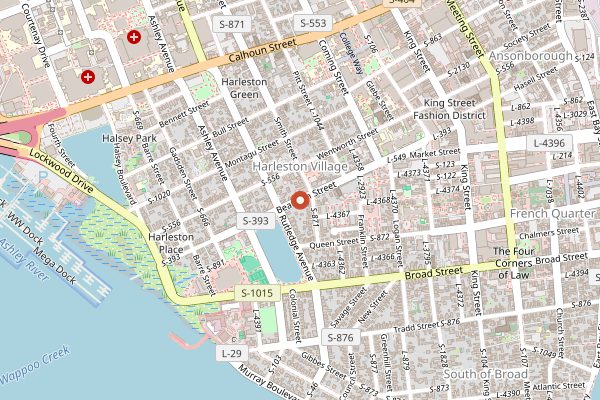 Map showing Second State Coffee in Charleston