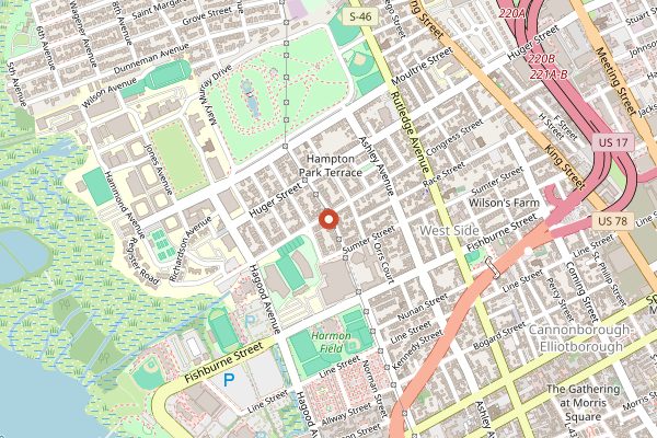 Map showing Lillian's Petite Market & Eatery in Charleston