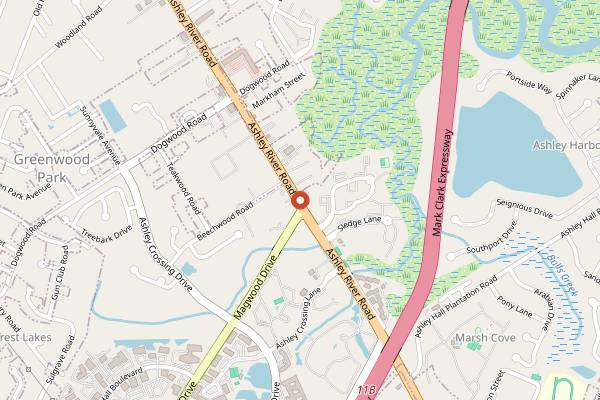Map showing Palmira Barbecue in Charleston