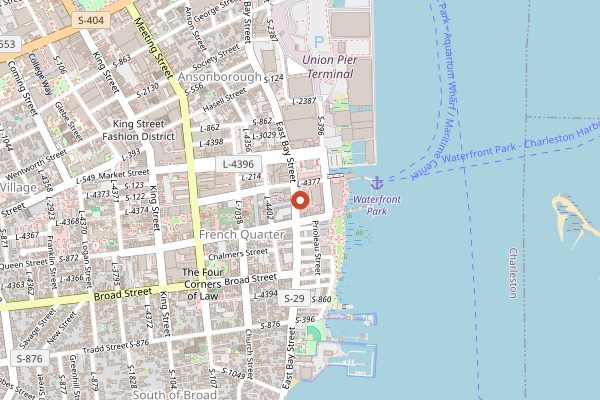 Map showing Charleston Kitchen Experience in Charleston