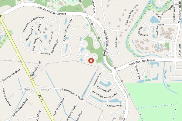 Map showing The Cooking Schools: Lowcountry in Charleston