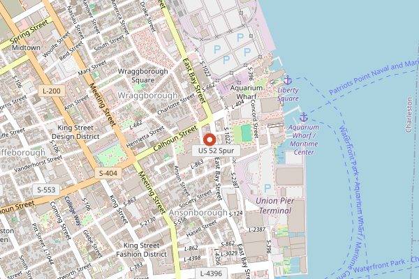 Map showing Saffron Cafe and Bakery in Charleston