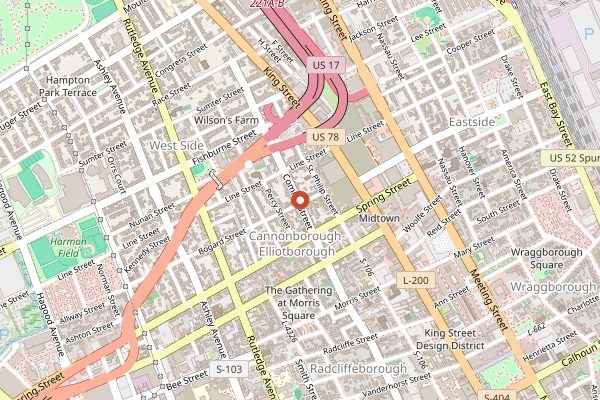 Map showing Chubby Fish in Charleston