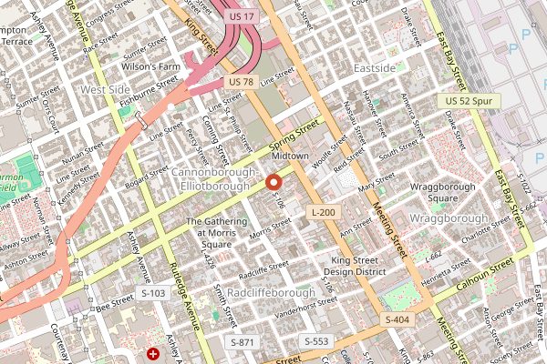 Map showing Sorghum & Salt in Charleston