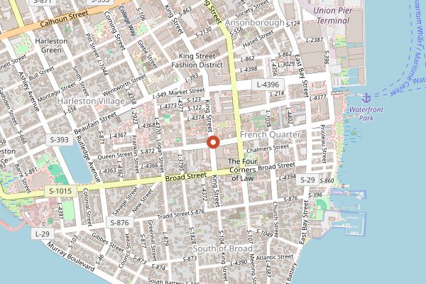 Map showing Bin 152 in Charleston