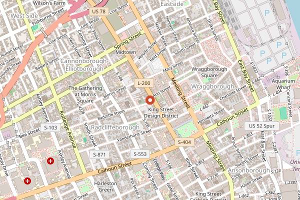 Map showing A.C.'s Bar & Grill in Charleston