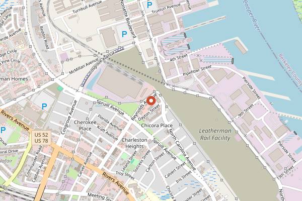 Map showing Bar Polari in Charleston