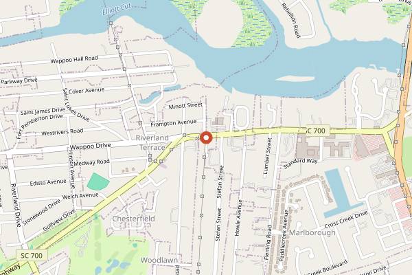 Map showing Charleston Pour House in Charleston