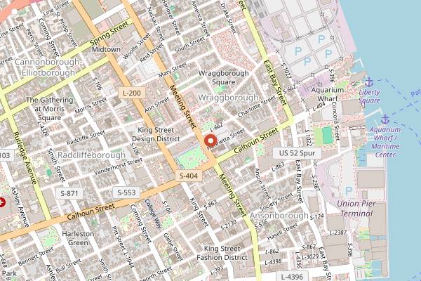 Map showing Citrus Club in Charleston