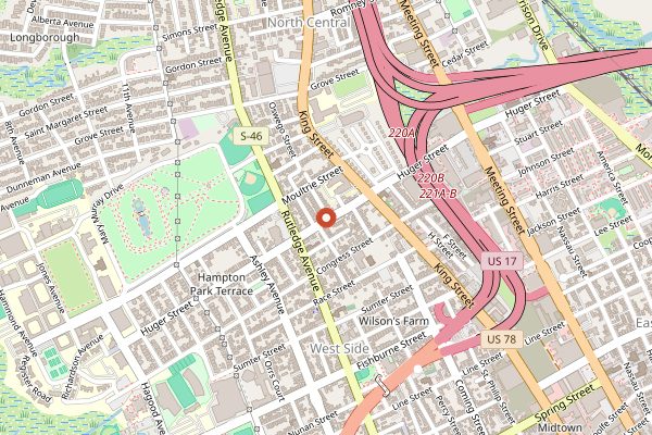Map showing Renzo in Charleston