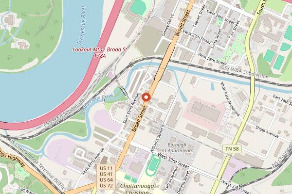 Map showing Han Mi in Chattanooga