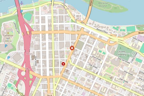 Map showing Universal Joint in Chattanooga