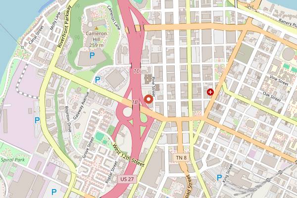 Map showing Paloma Bar de Tapas in Chattanooga