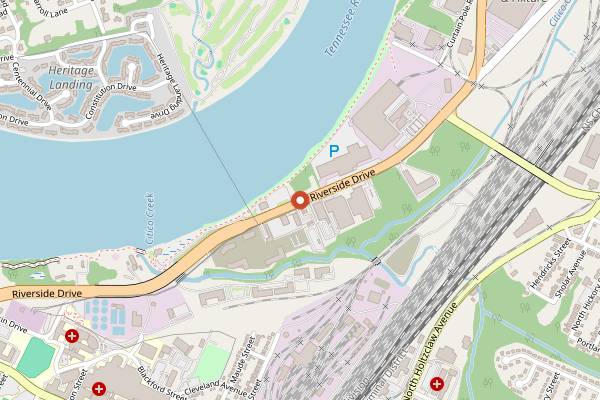 Map showing Boathouse Rotisserie & Raw Bar in Chattanooga