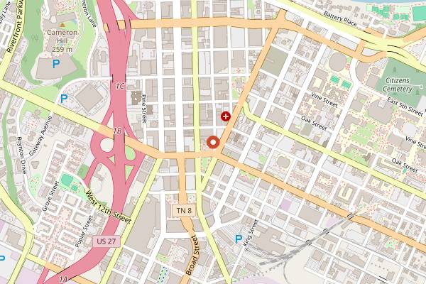Map showing Community Pie in Chattanooga