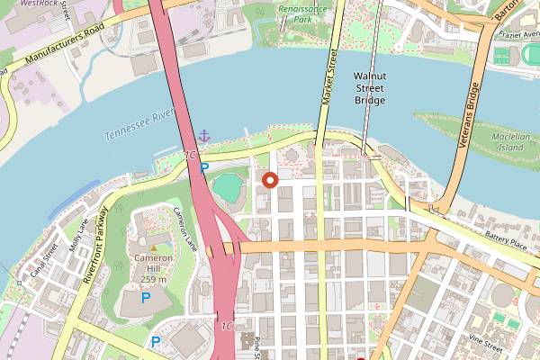 Map showing Hennen's in Chattanooga