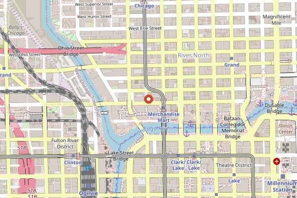 Map showing Doughnut Vault in Chicago