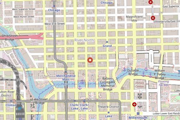 Map showing Firecakes Donuts in Chicago