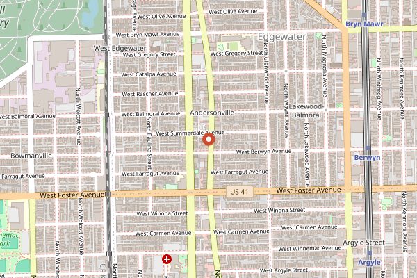 Map showing Lost Larson in Chicago