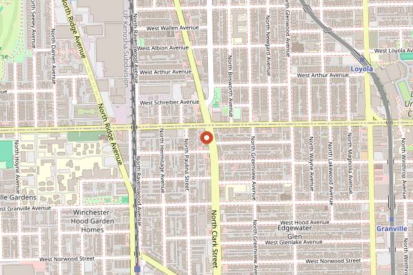 Map showing Sauce and Bread Kitchen in Chicago