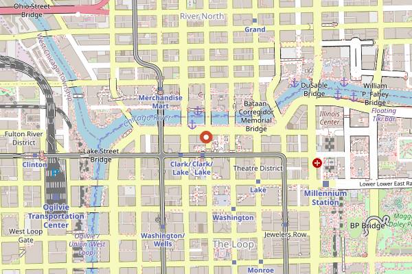 Map showing AceBounce in Chicago