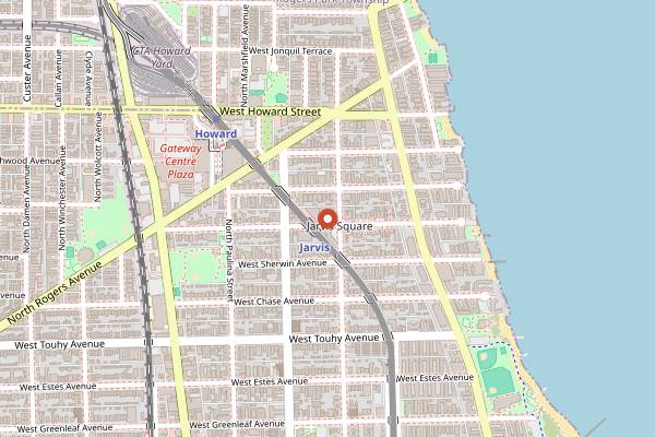 Map showing R Public House in Chicago