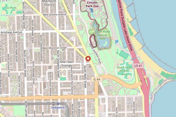 Map showing The J. Parker in Chicago