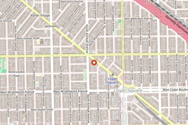 Map showing Hopewell Brewing Company in Chicago