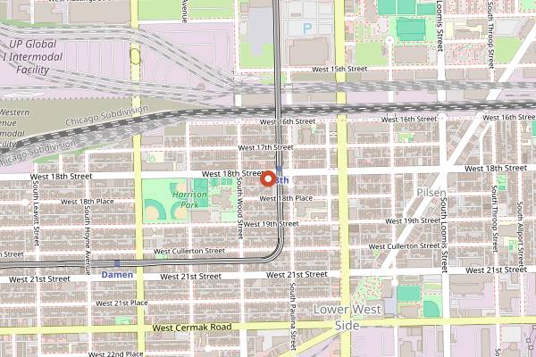 Map showing Pochos in Chicago
