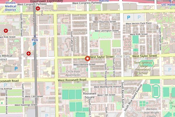 Map showing Stax Cafe in Chicago