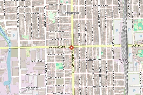 Map showing Stussy's Diner in Chicago