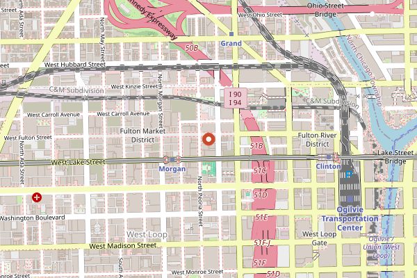 Map showing The Publican (Sunday brunch) in Chicago